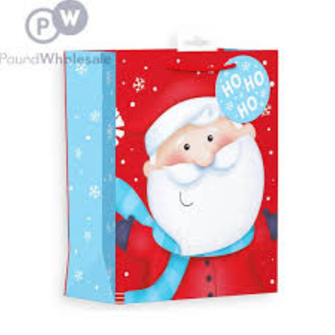 GIFTMAKER SANTAS FACE CHRISTMAS GIFT BAG M XAMGB18M